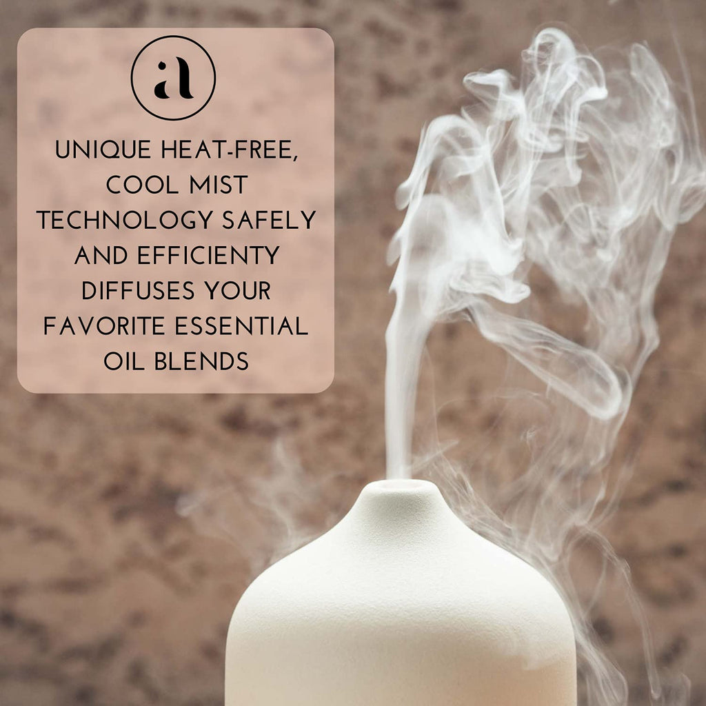 Ajna Ceramic Diffusers for Essential Oils - Elegant Stone Aromatherapy  Diffuser for Home and Office - 3 in One Diffuse…